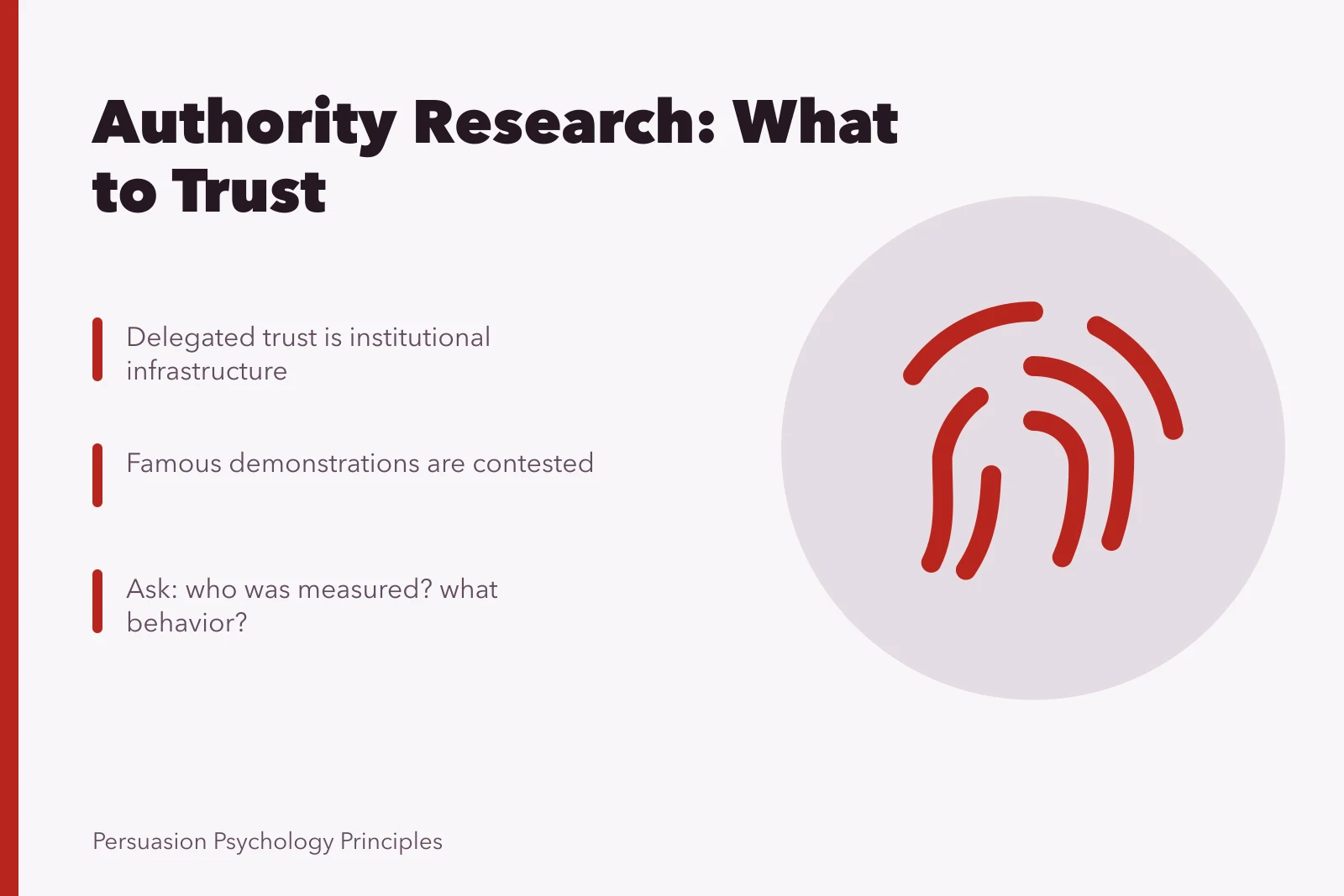 Conversation intime. Getting authority research right the first time