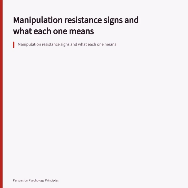 Manipulation resistance signs and what each one means. Manipulation resistance signs and what each one means
