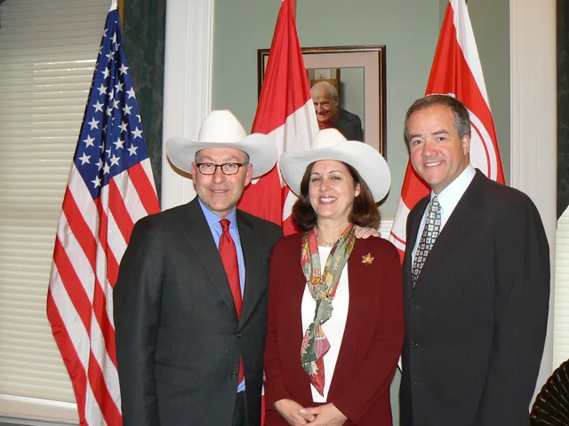 U.S. Ambassador to Canada, David Jacobson (left) and his wife, Julie , on their inaugural visit to Alberta. Calgary Mayor Dave Bronconnier is on the right. Description from U.S. Mission in Canada: Ambassador Jacobson visits Alberta for the first time Two weeks into his tenure as U.S. Ambassador to C. Reading social influence basics techniques with a sceptical eye